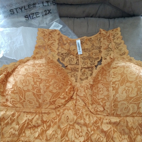 😀 🆕 Bra Bralette Ash Mustard - Picture 4 of 9